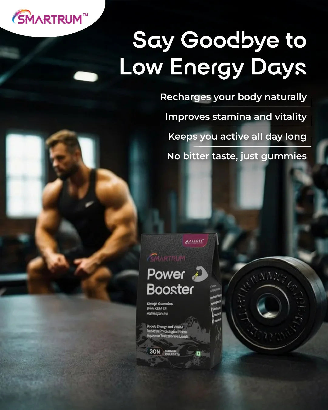 Smartrum Power Booster: Advanced Shilajit Formula for  Enhanced Energy, Strength & Vitality